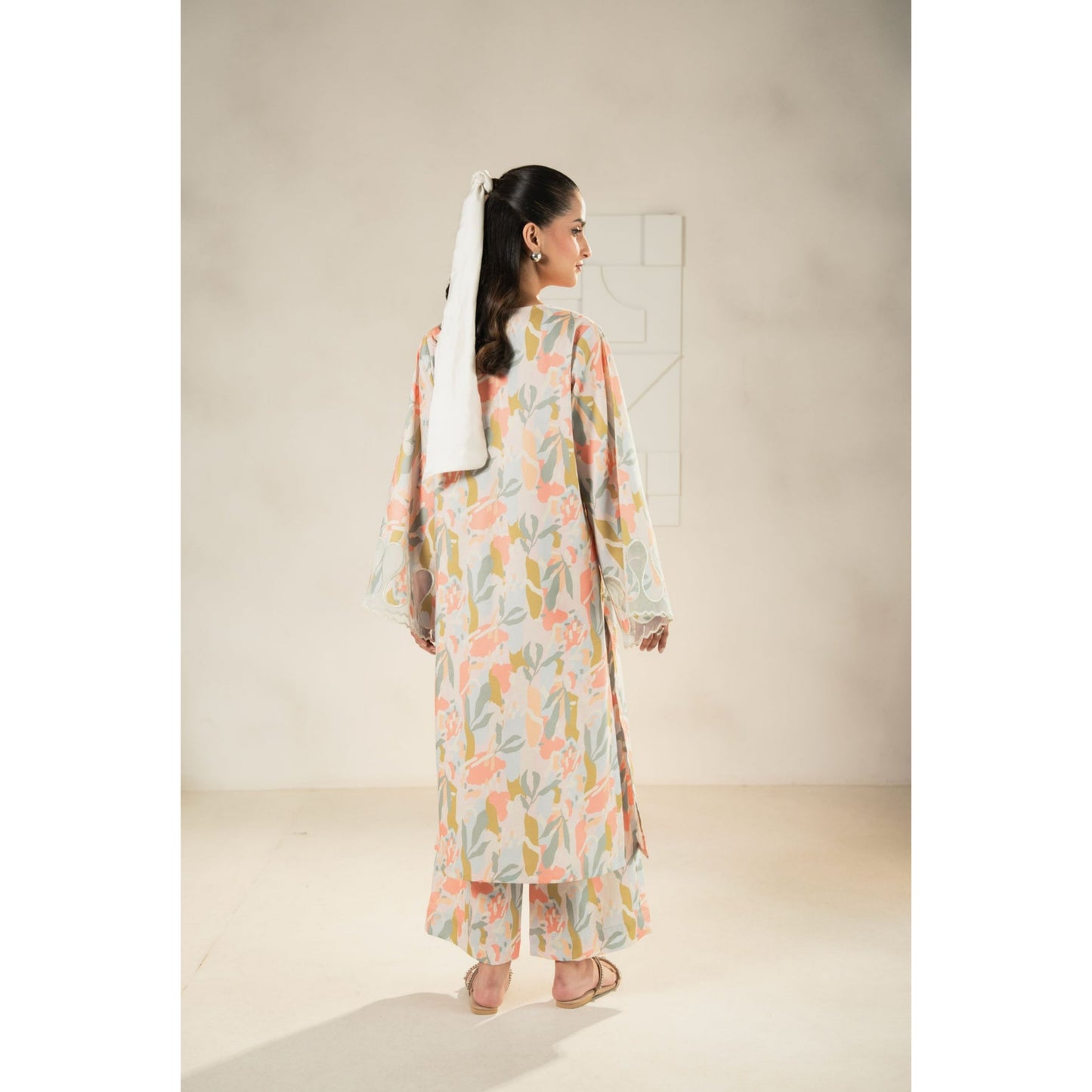 2 Pc Printed Lawn Co-Ords Set ready to wear Dress | Summer Wear | Tana bana