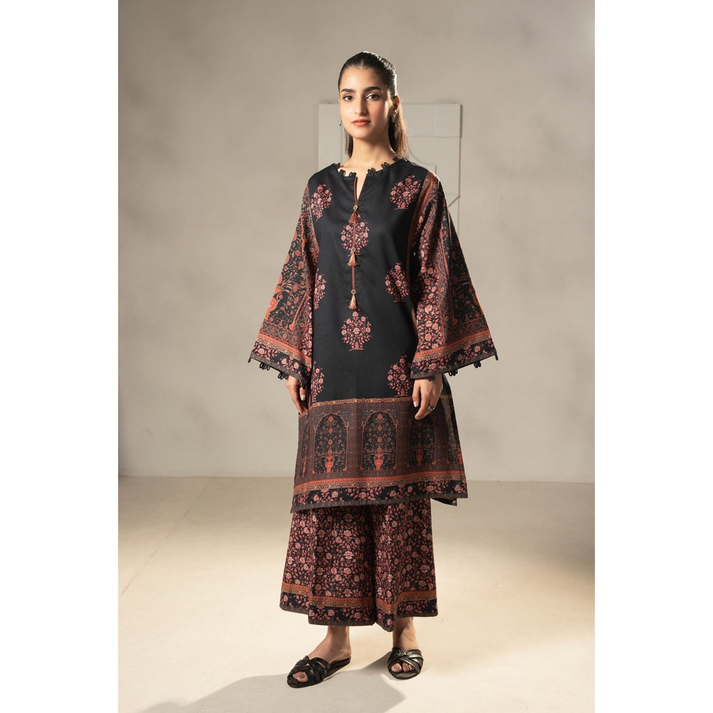 2 Pc Printed Lawn Co-Ords Set ready to wear Dress | Summer Wear | Tana bana