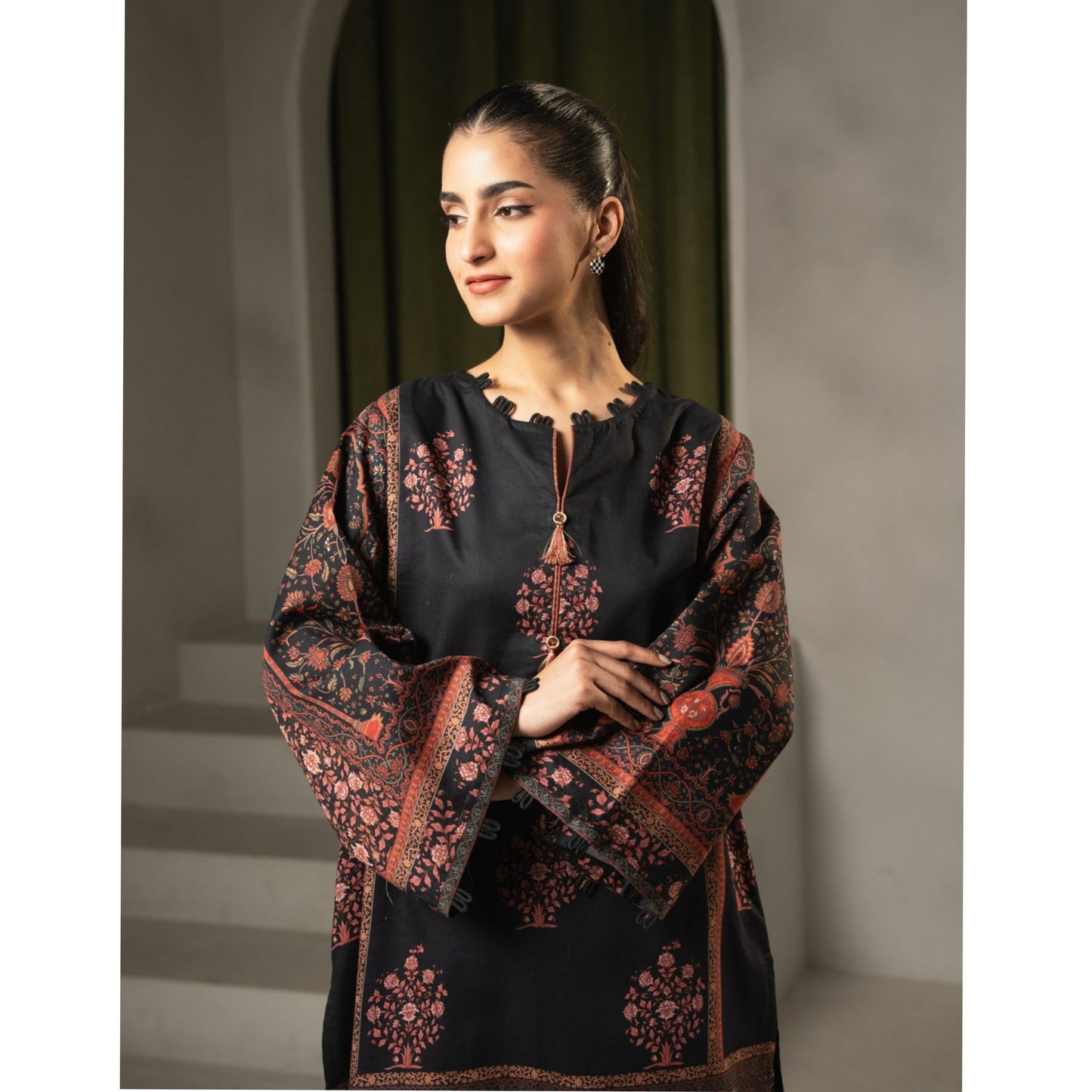 2 Pc Printed Lawn Co-Ords Set ready to wear Dress | Summer Wear | Tana bana