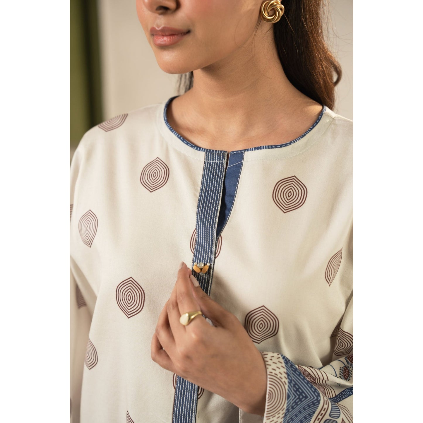 2 Pc Printed Lawn Co-Ords Set ready to wear Dress | Summer Wear | Tana bana