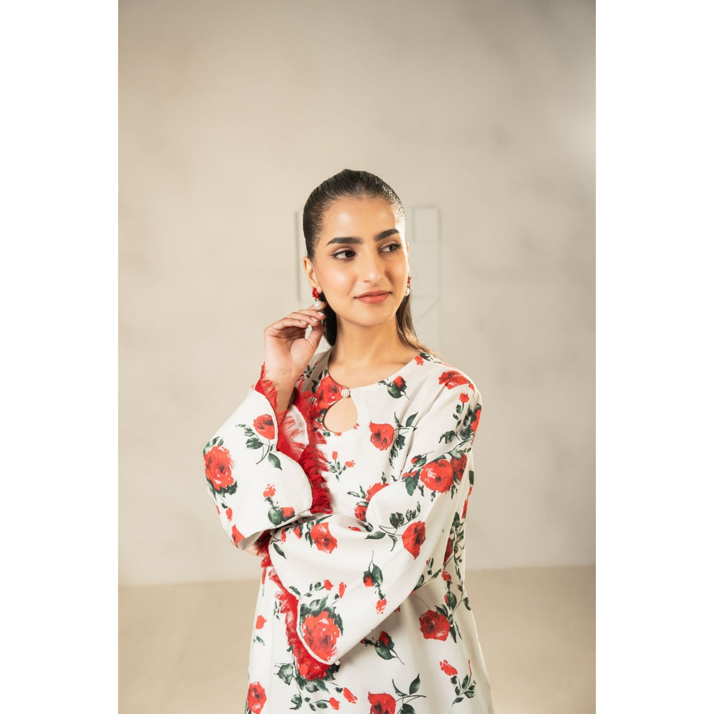 2 Pc Printed Lawn Co-Ords Set ready to wear Dress | Summer Wear | Tana bana
