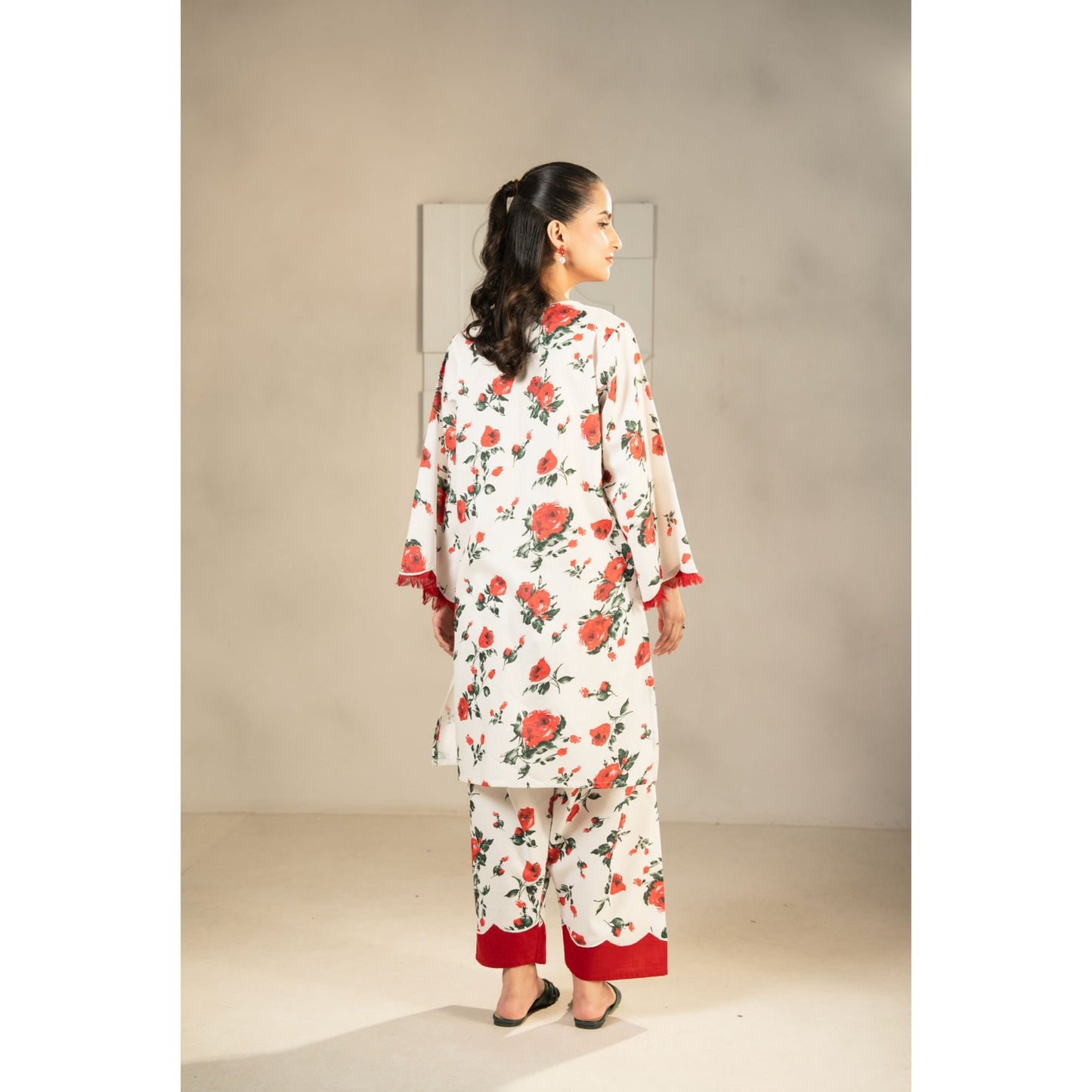 2 Pc Printed Lawn Co-Ords Set ready to wear Dress | Summer Wear | Tana bana