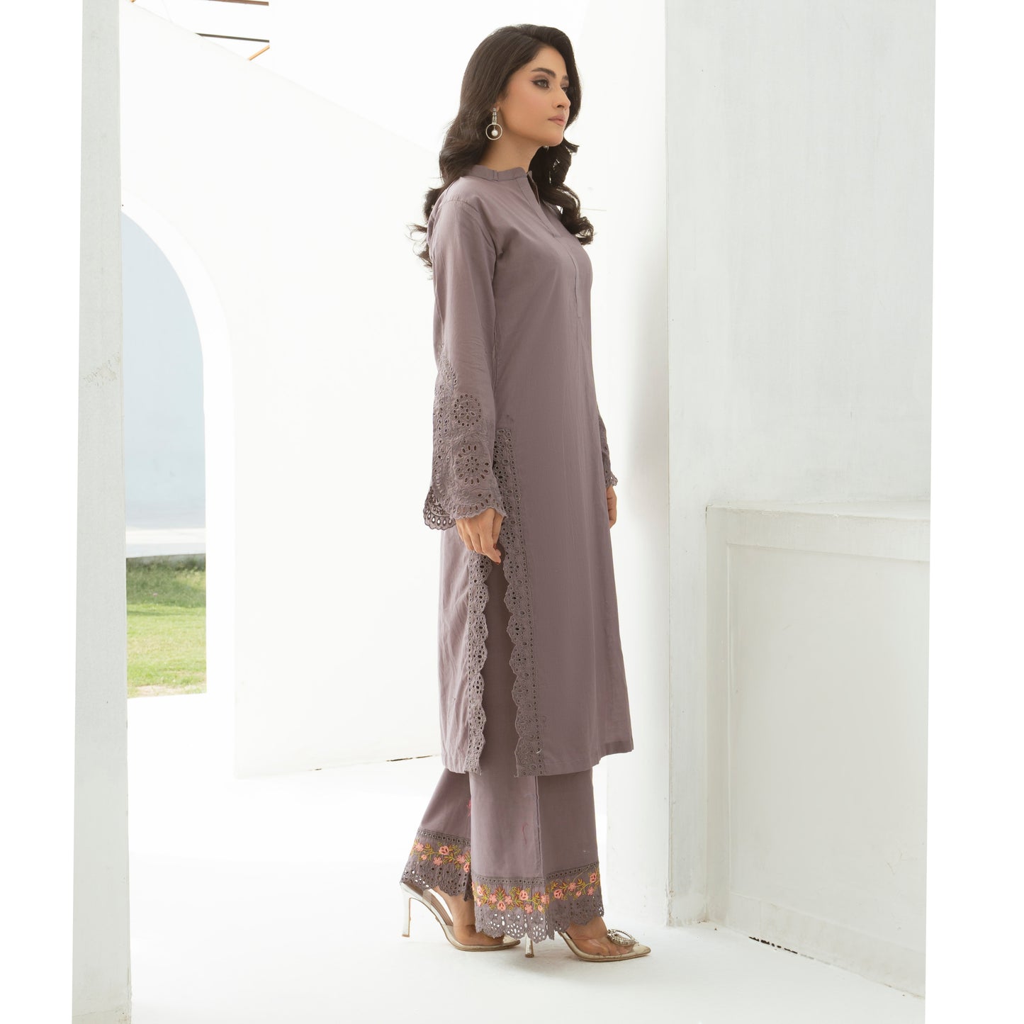 2 Pc Embroidered Cotton Pakistani Co-Ords Set | Summer Wear| Umnaa