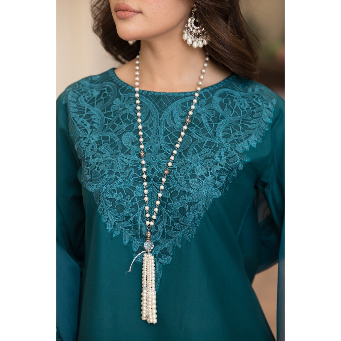 UA-85 (Zinc) Embroidered Cambric Cotton Farshi Shalwar Ready to wear Dress | Umnaa