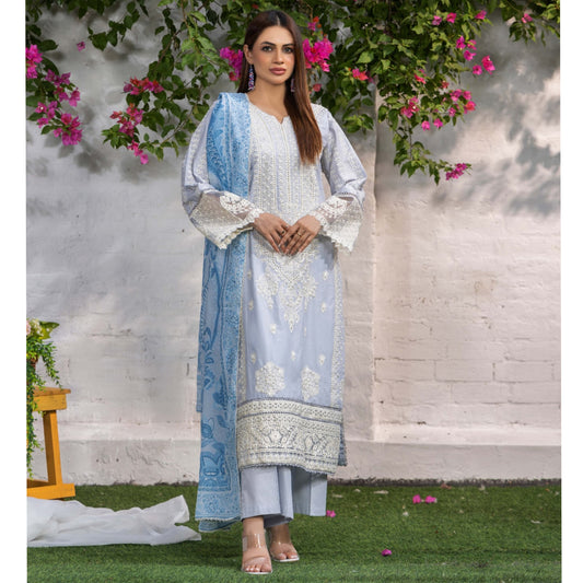 UTT-05 Embroidered Cambric Cotton 3 Pc Ready to wear Collection | Traditional Thread
