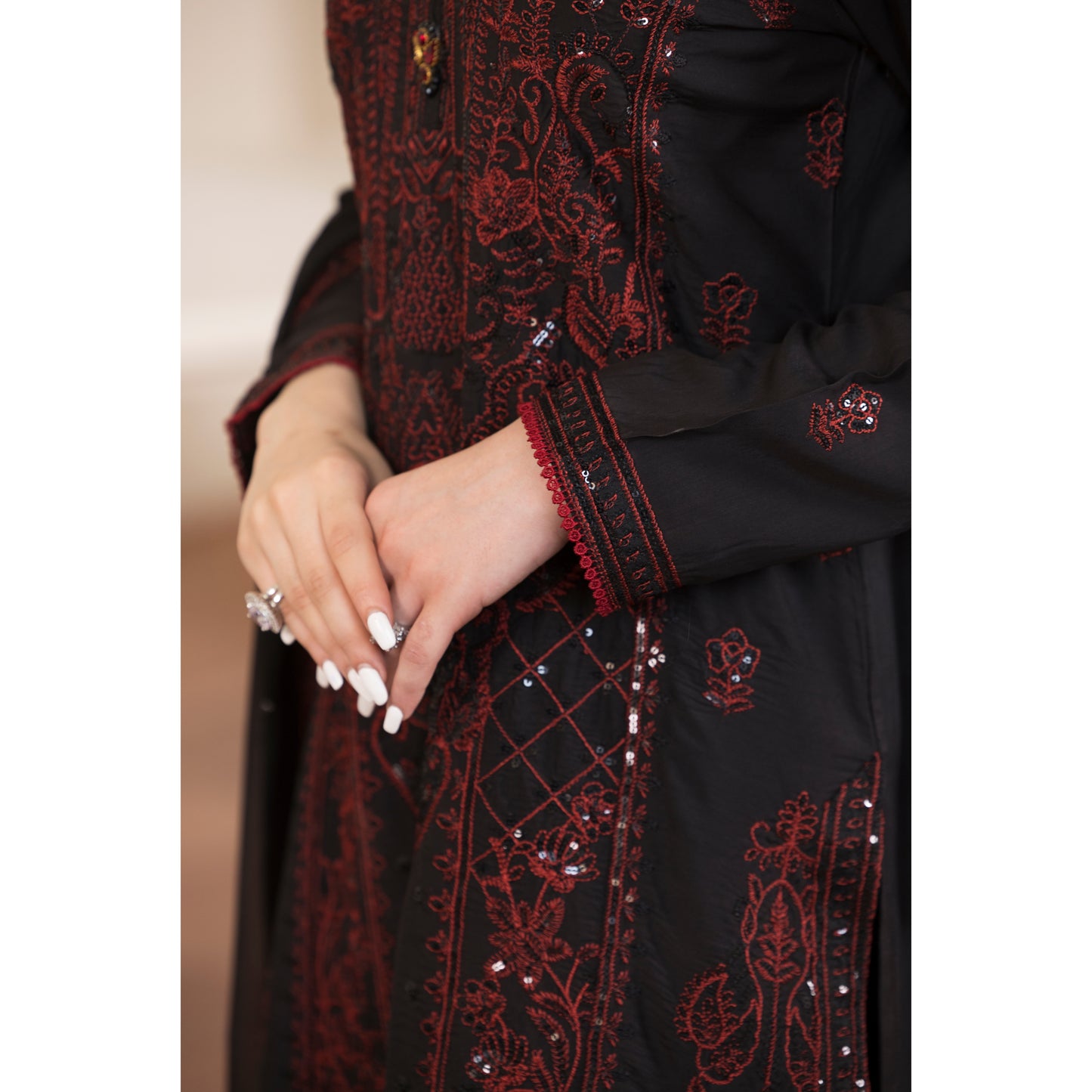 UA-91 Luxury Embroidered Farshi Shalwar Ready to Wear Collection | Umnaa