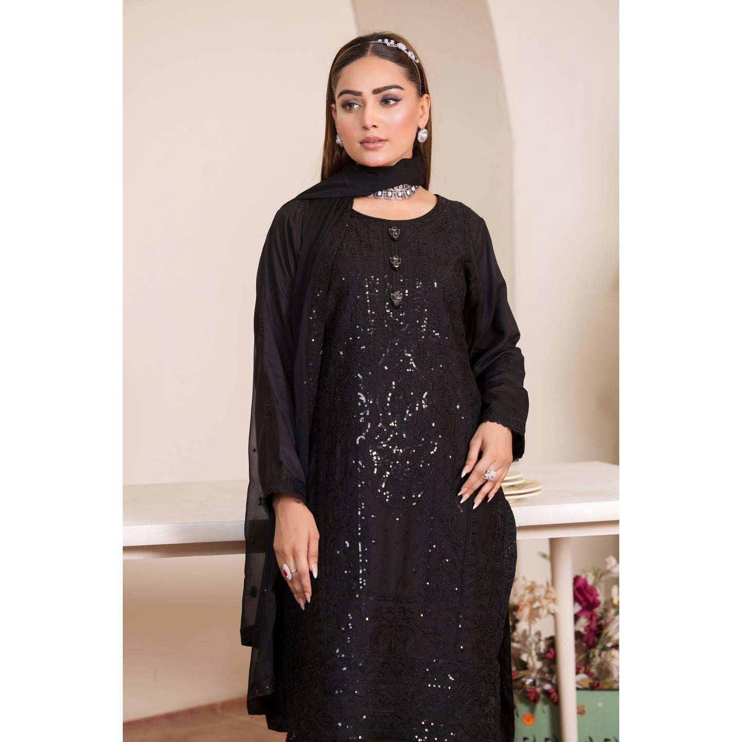 UA-91 Luxury Embroidered Farshi Shalwar Ready to Wear Collection | Umnaa