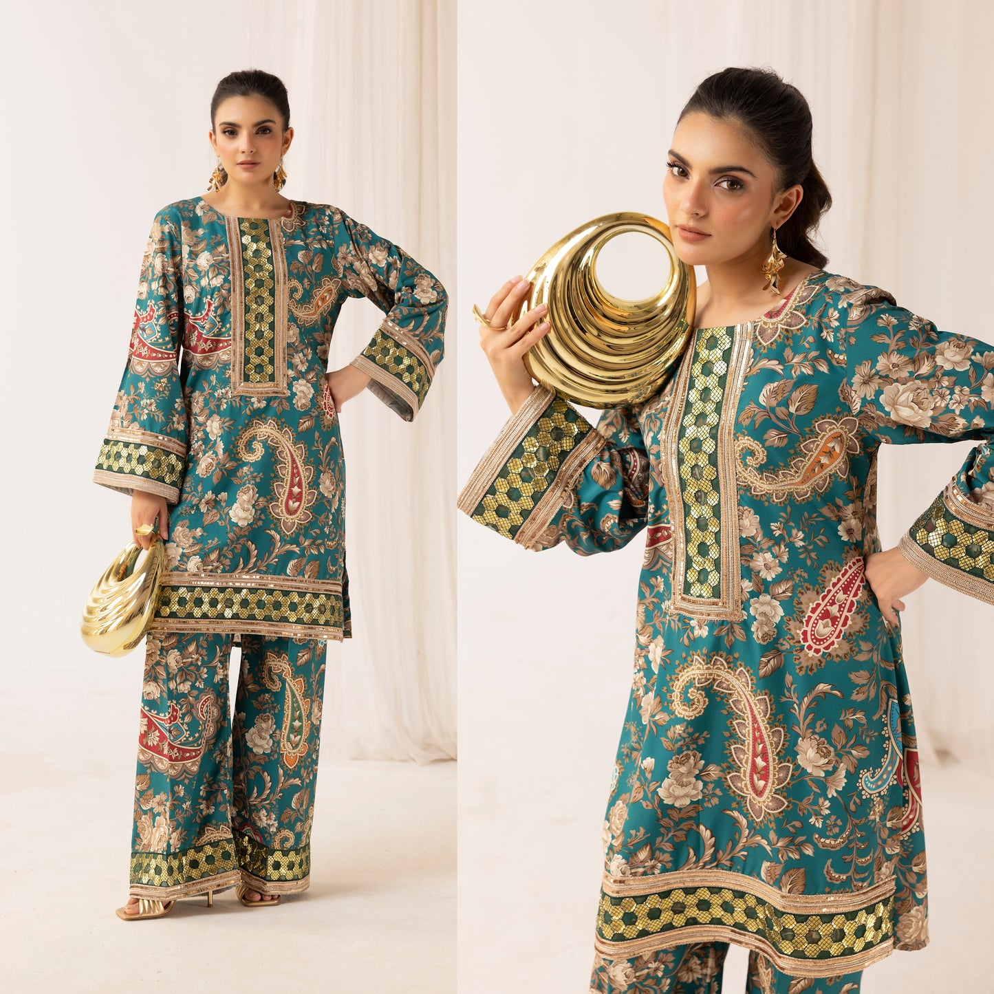 UMS-23 2 Pc Printed Co Ord Set Collection | Ready to Wear | Simrans