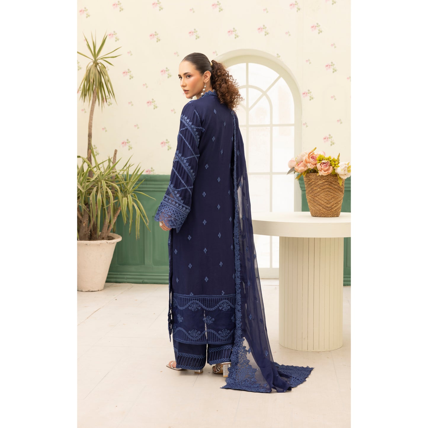 UMS-28 "Azure Lux by Simrans – 3-Piece AZURE Inspired Chiffon Dress Collection