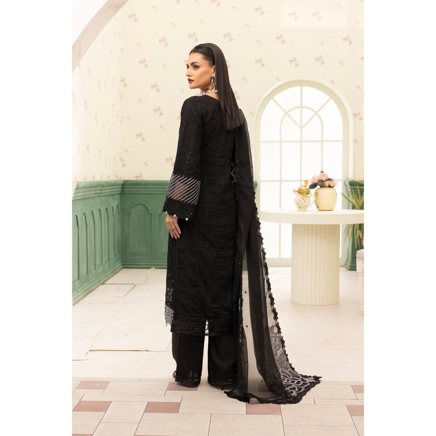UMS-28 "Azure Lux by Simrans – 3-Piece AZURE Inspired Chiffon Dress Collection