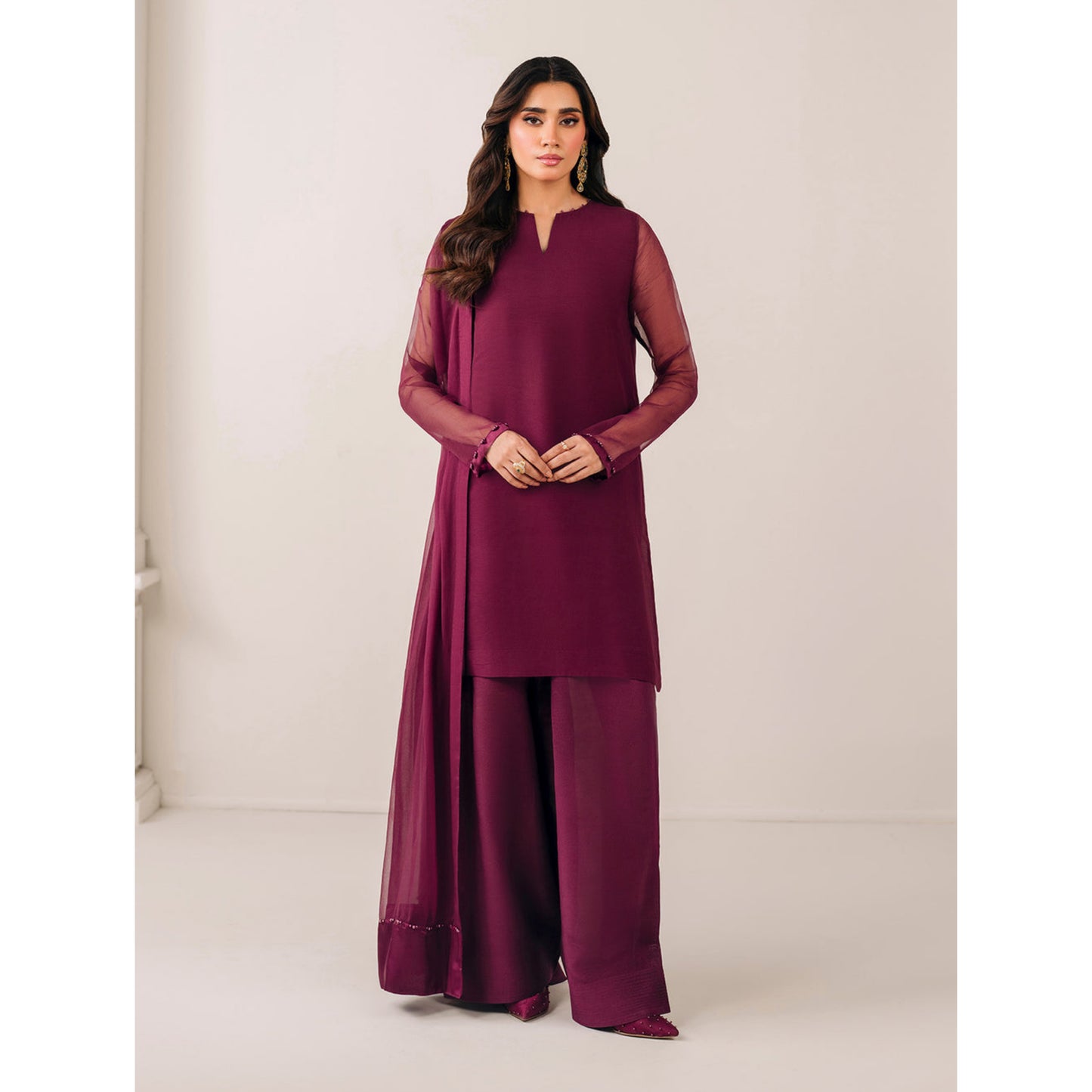 UA-103 Trendy Chiffon Farshi Shalwar Collection by Umnaa
