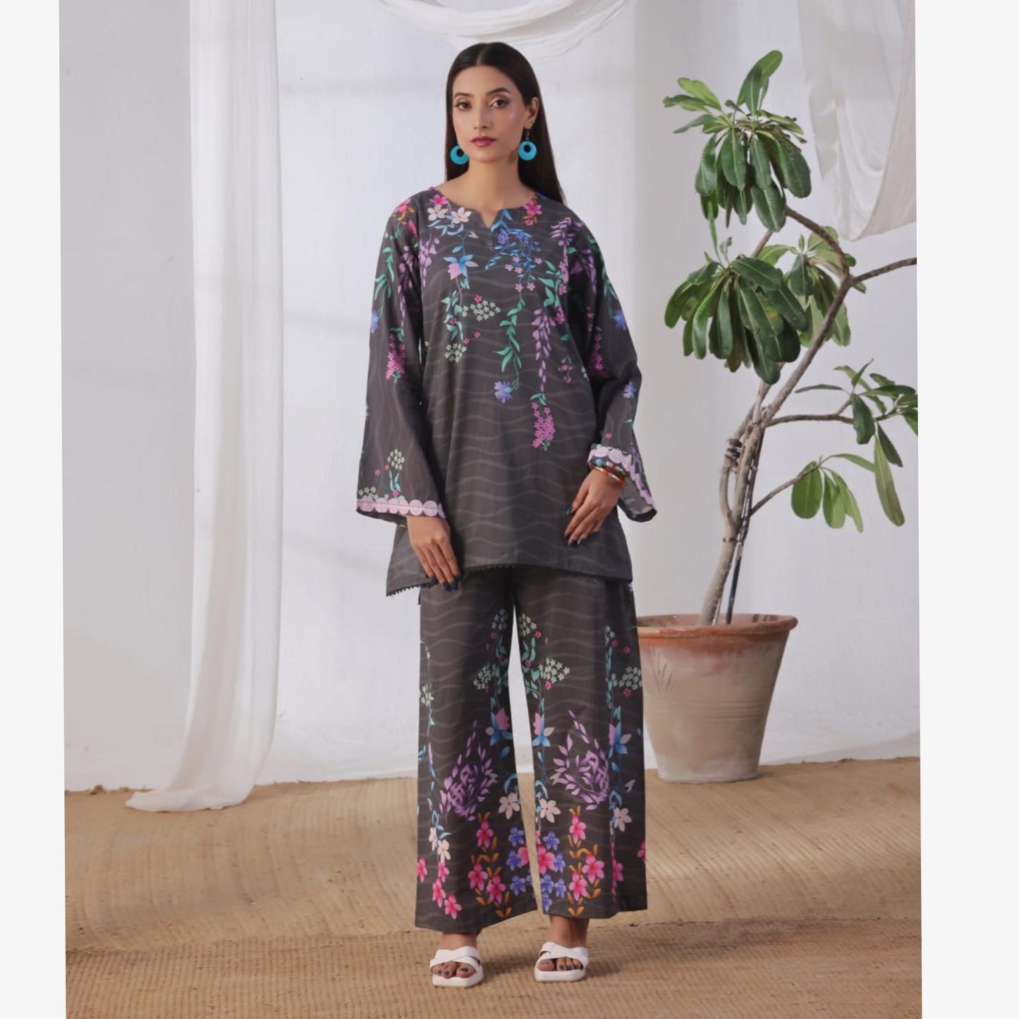 USN-15 Printed Lawn Co-Ords Set by Saphron