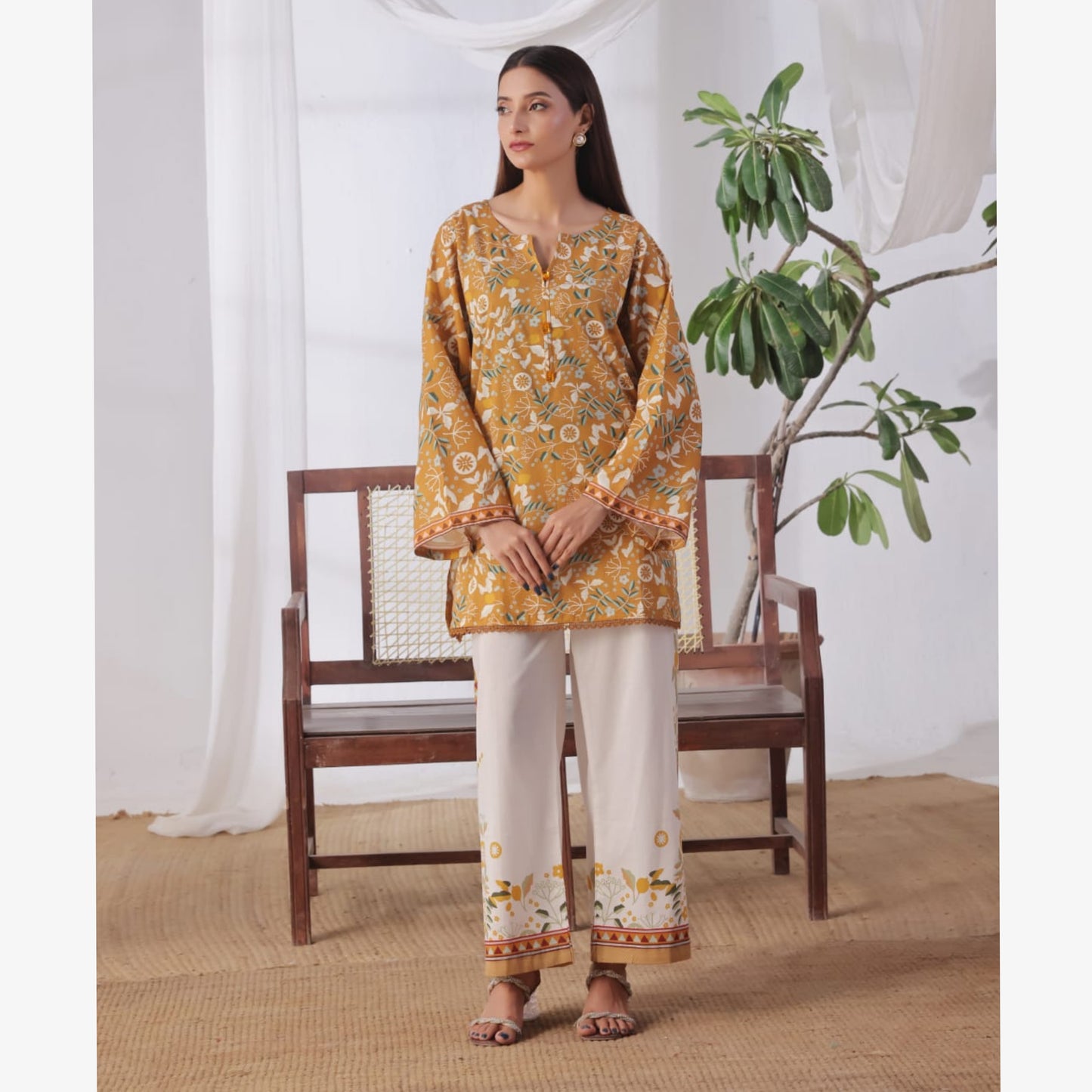 USN-15 Printed Lawn Co-Ords Set by Saphron