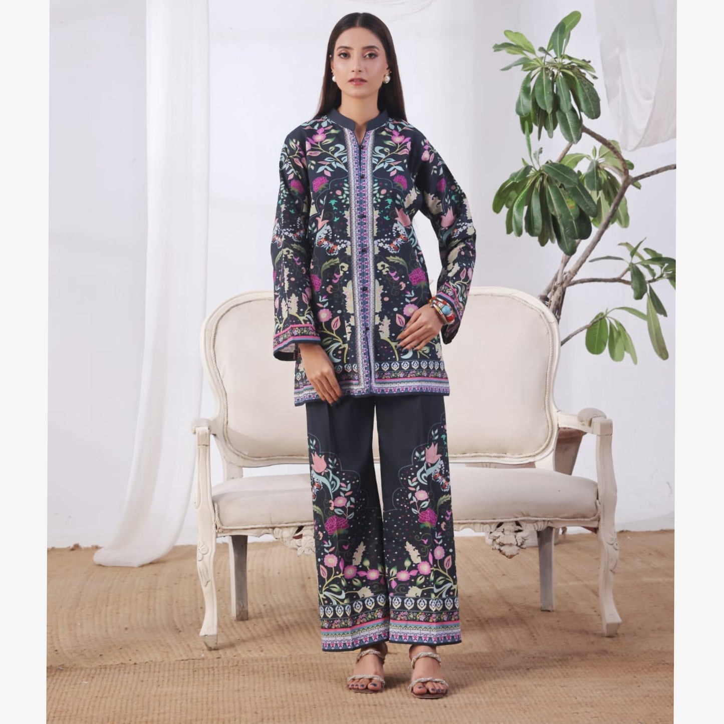 USN-15 Printed Lawn Co-Ords Set by Saphron