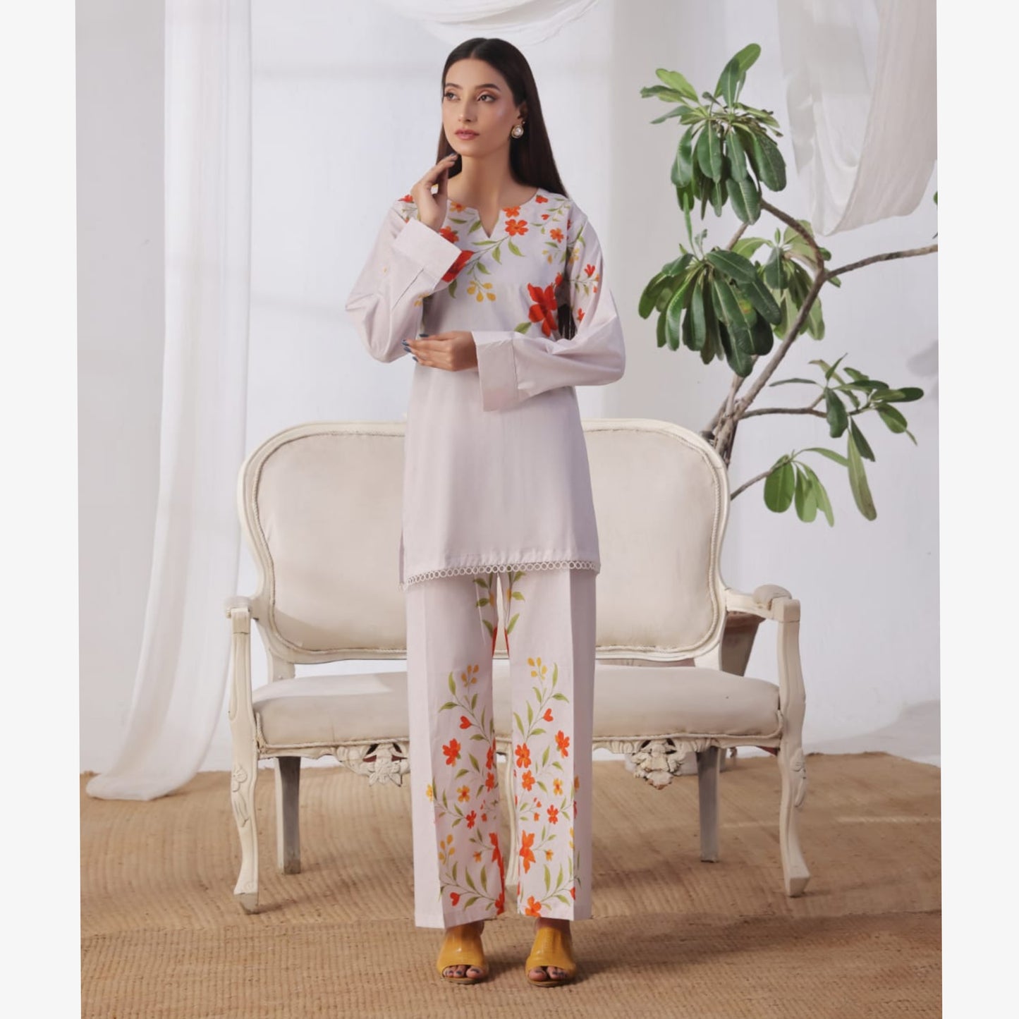 USN-15 Printed Lawn Co-Ords Set by Saphron