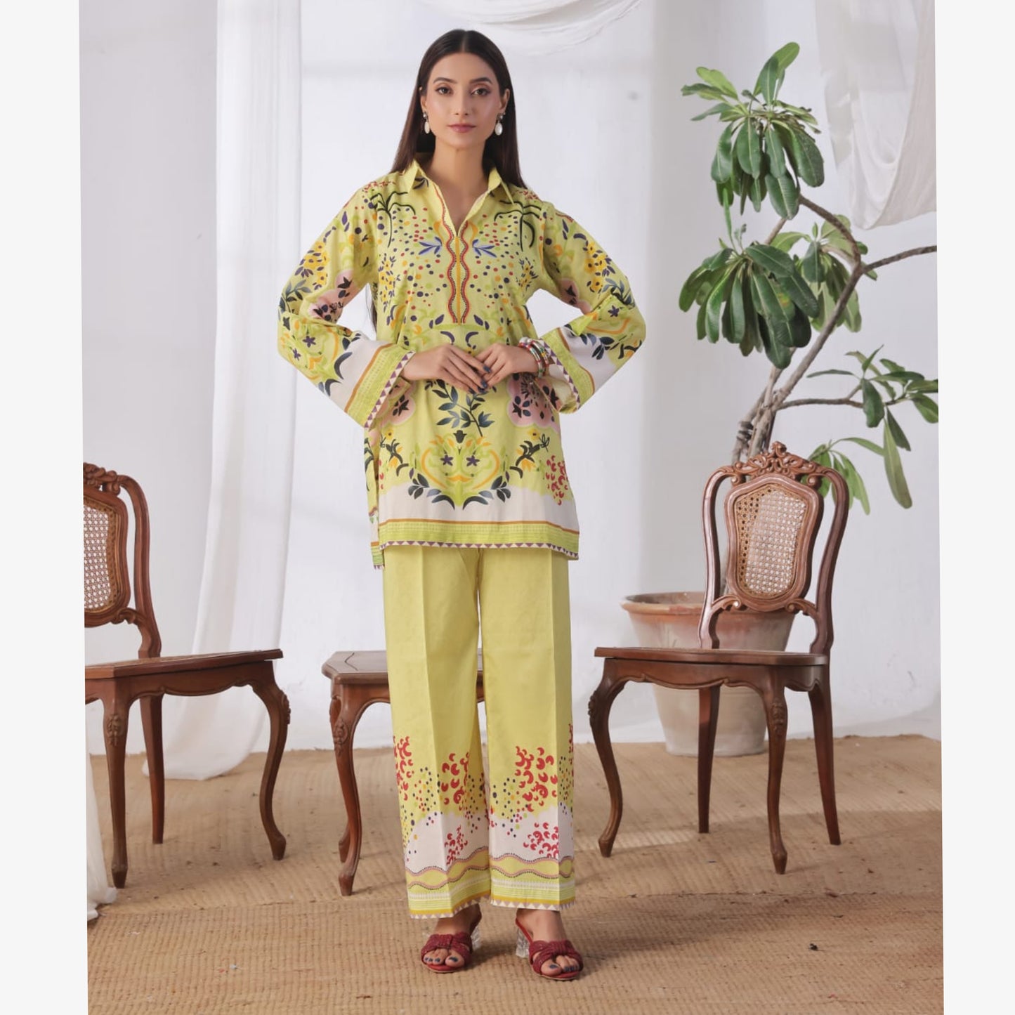 USN-15 Printed Lawn Co-Ords Set by Saphron