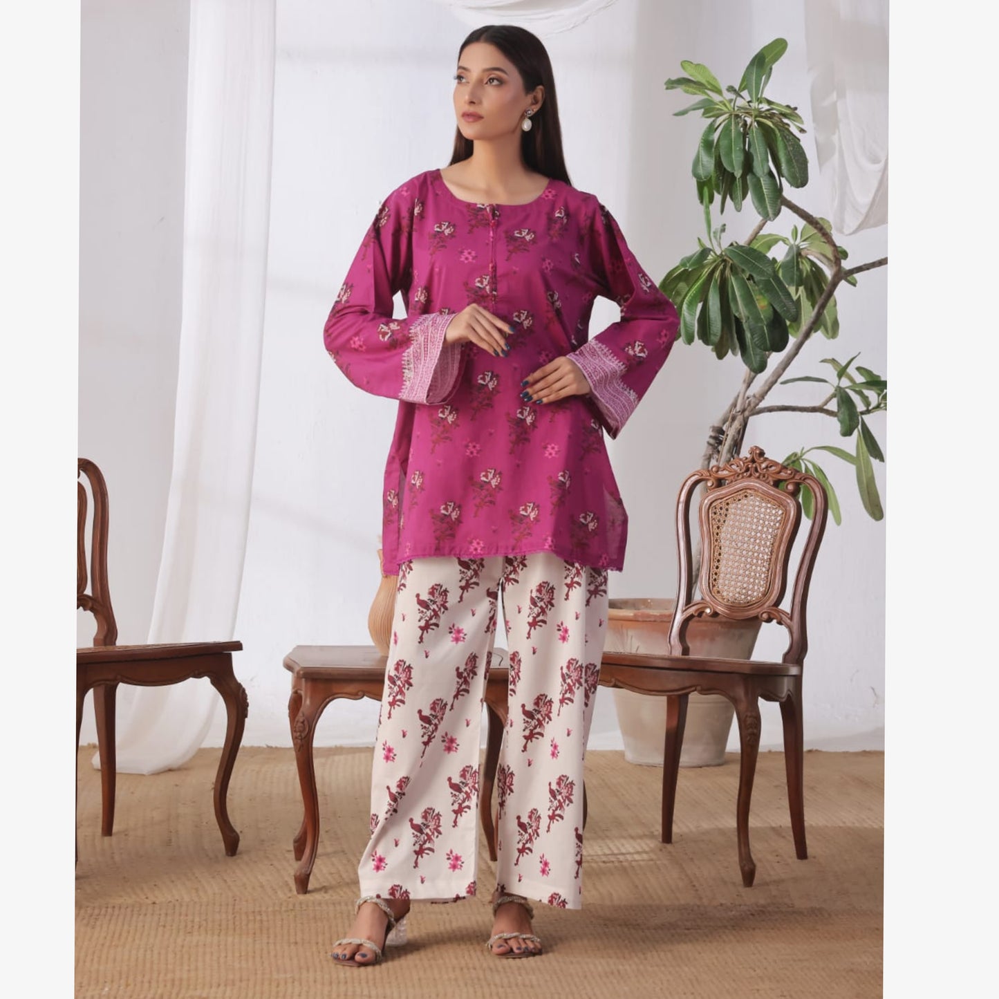 USN-15 Printed Lawn Co-Ords Set by Saphron