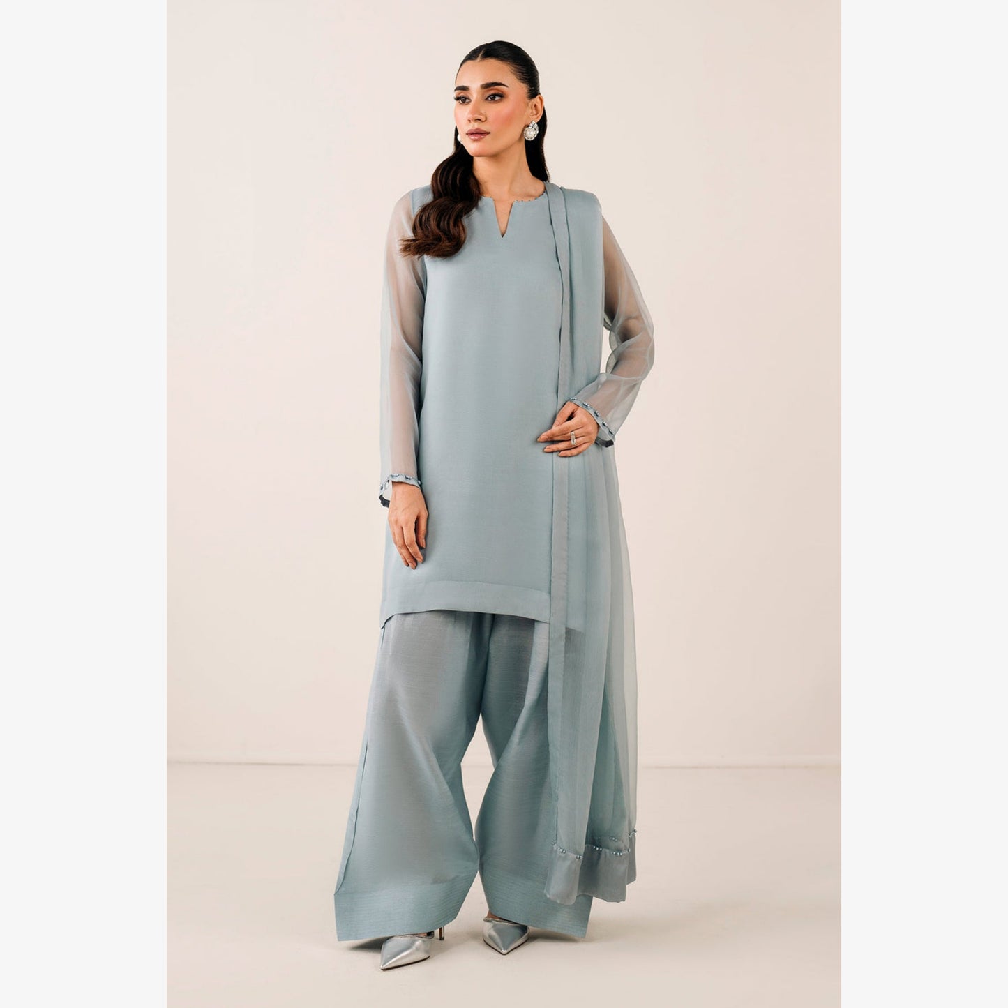 UA-103 Trendy Chiffon Farshi Shalwar Collection by Umnaa