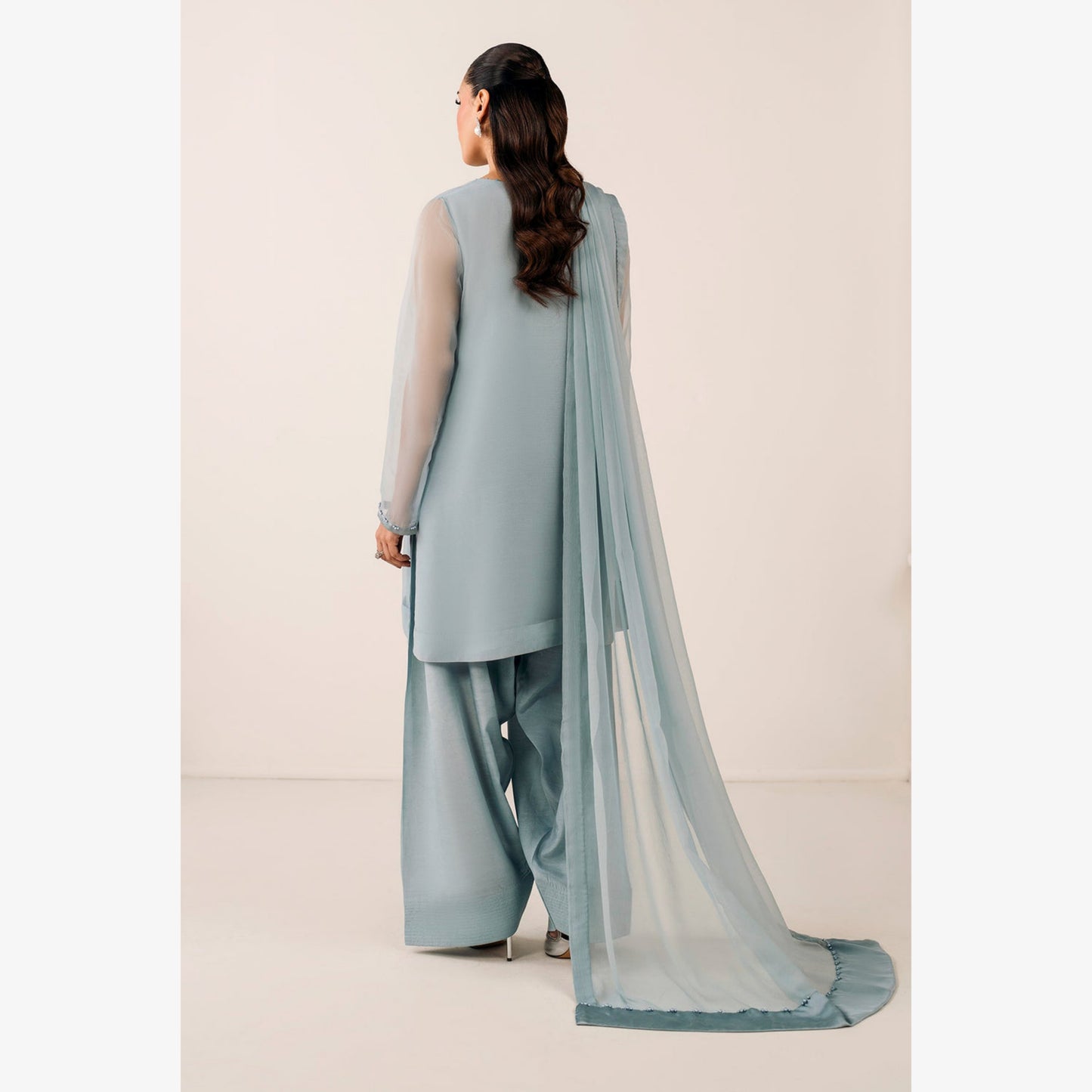 UA-103 Trendy Chiffon Farshi Shalwar Collection by Umnaa