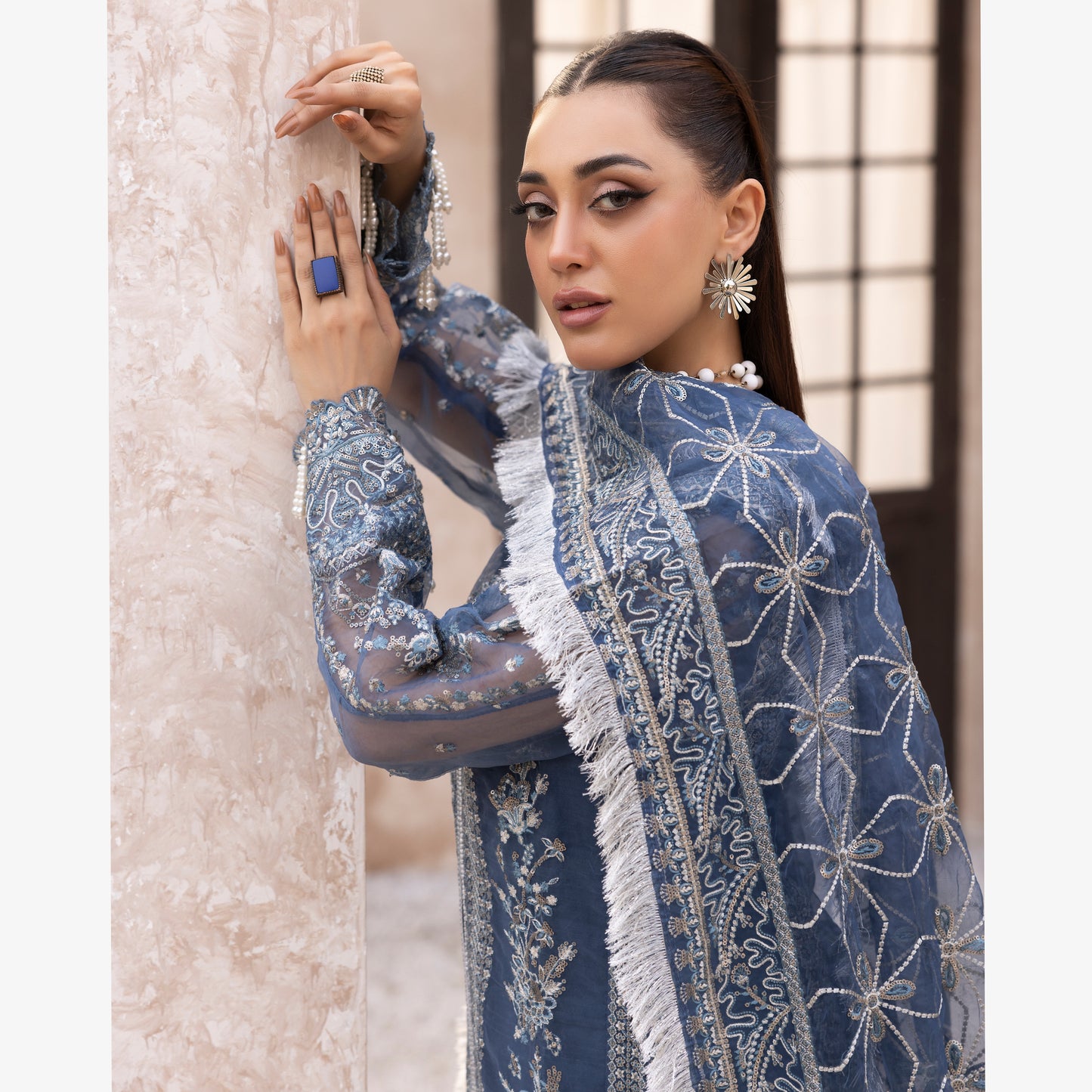 UMS-30 "Nureh" by Simrans 3 Pc Ready to Wear Pakistani Festive Collection