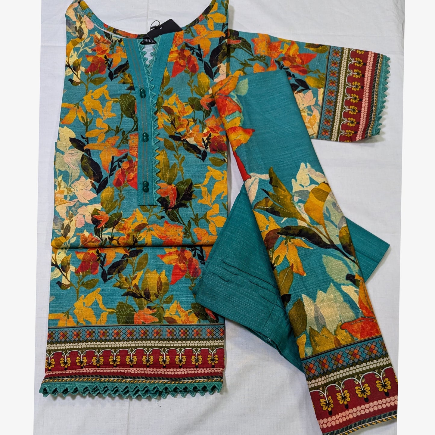 USN-15 Printed Khaddar 3 Pc Collection Set by Saphron