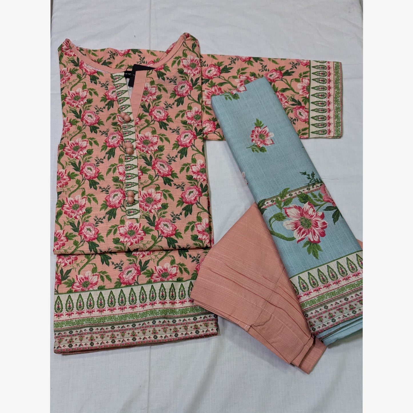 USN-15 Printed Khaddar 3 Pc Collection Set by Saphron