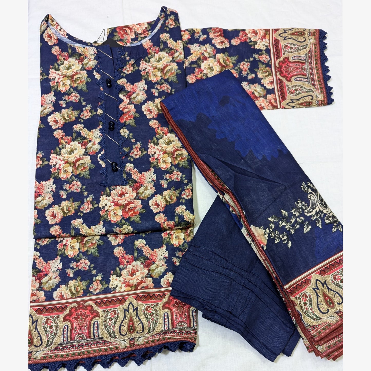 USN-15 Printed Khaddar 3 Pc Collection Set by Saphron