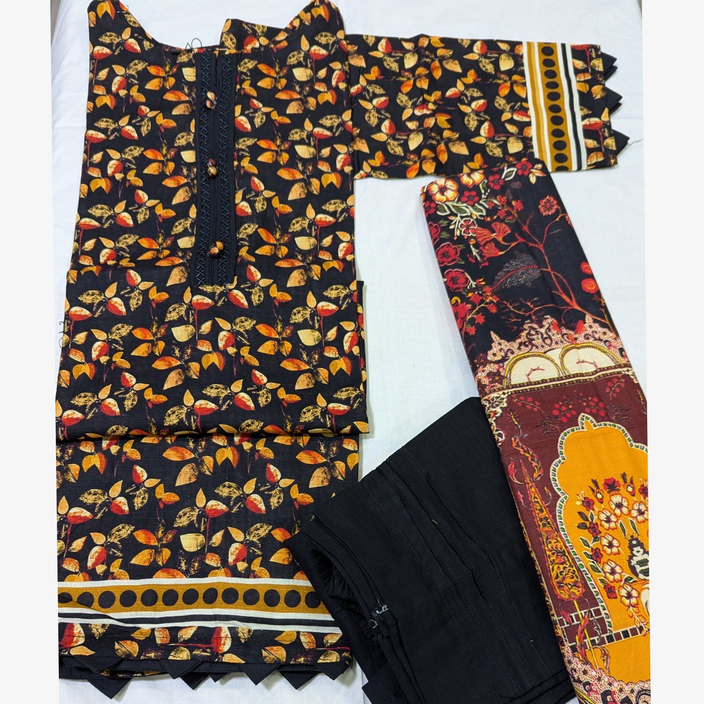 USN-15 Printed Khaddar 3 Pc Collection Set by Saphron