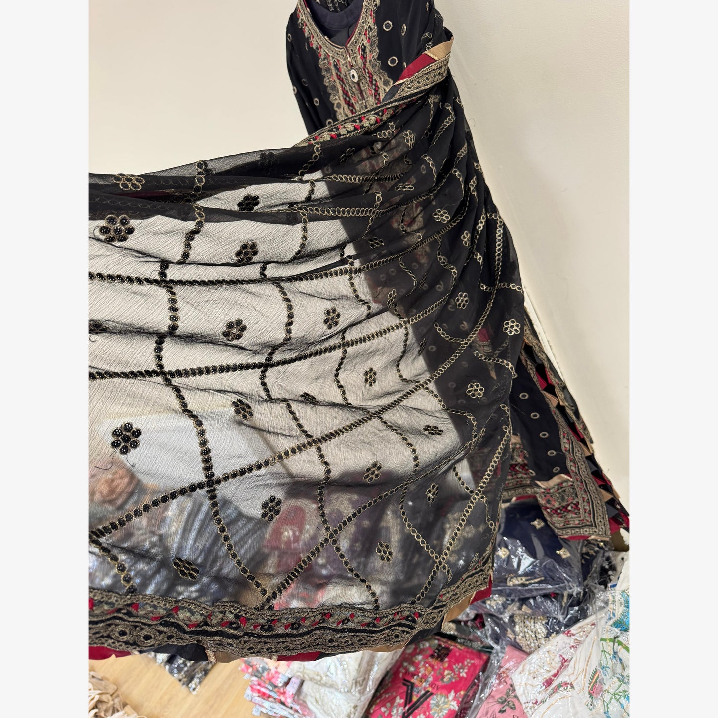 UA-107 Asim Jofa Inspired Luxury Chiffon Dess by UMNAA