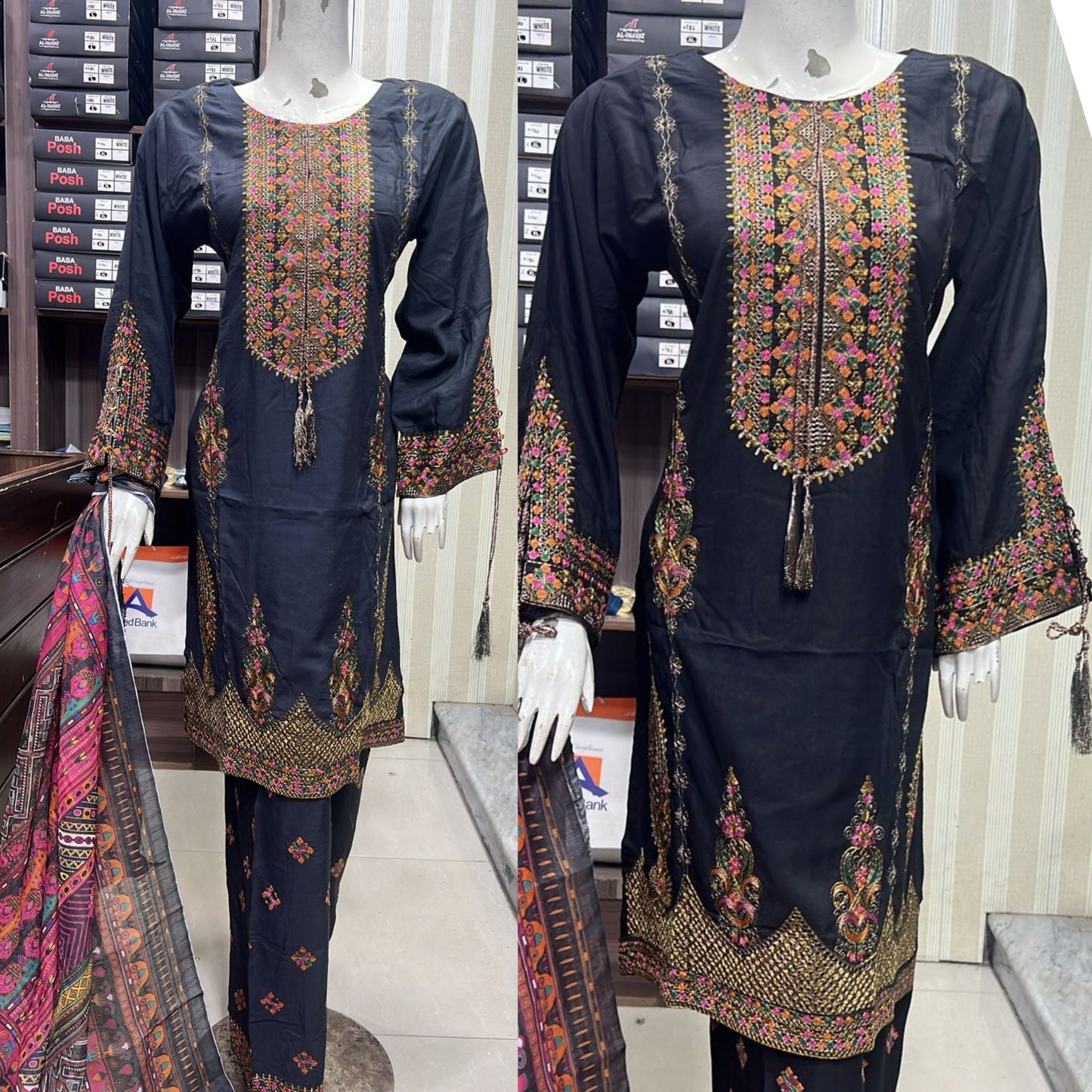 UA-109 Embroidered Linen Collection | Ready by Wear | Pakistani Dress Asian Clothes Umnaa