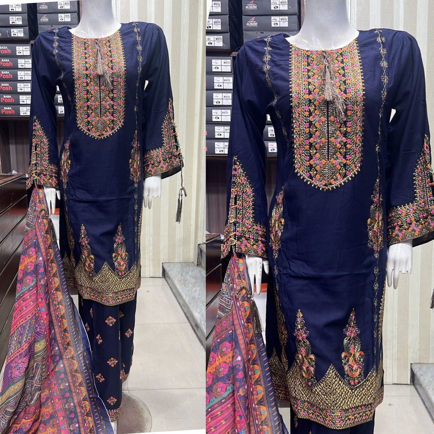 UA-109 Embroidered Linen Collection | Ready by Wear | Pakistani Dress Asian Clothes Umnaa