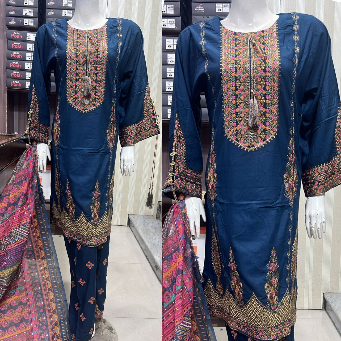 UA-109 Embroidered Linen Collection | Ready by Wear | Pakistani Dress Asian Clothes Umnaa