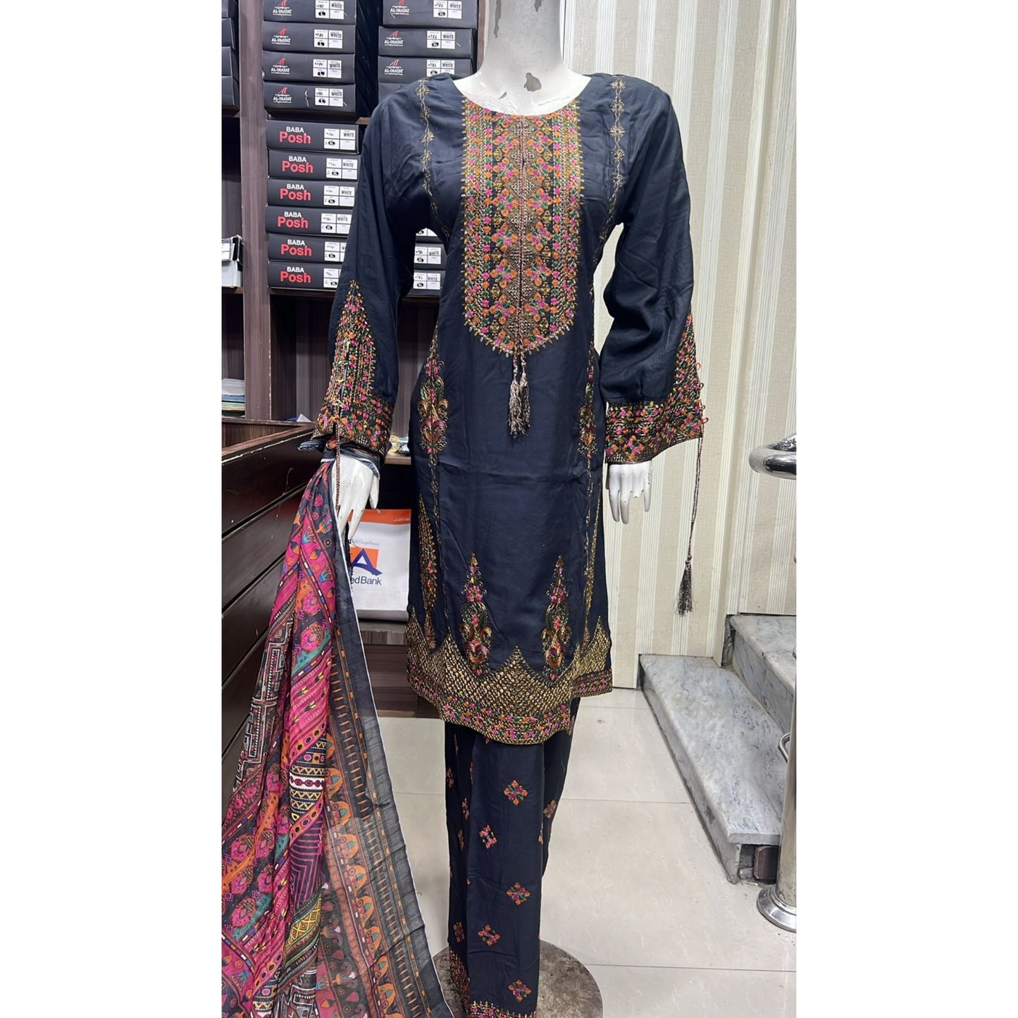 UA-109 Embroidered Linen Collection | Ready by Wear | Pakistani Dress Asian Clothes Umnaa