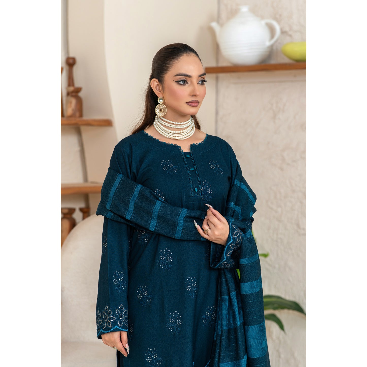 UA-110 "Heena" Embroidered Dhanak Winter Collection | Ready by Wear | Pakistani Dress Asian Clothes Umnaa