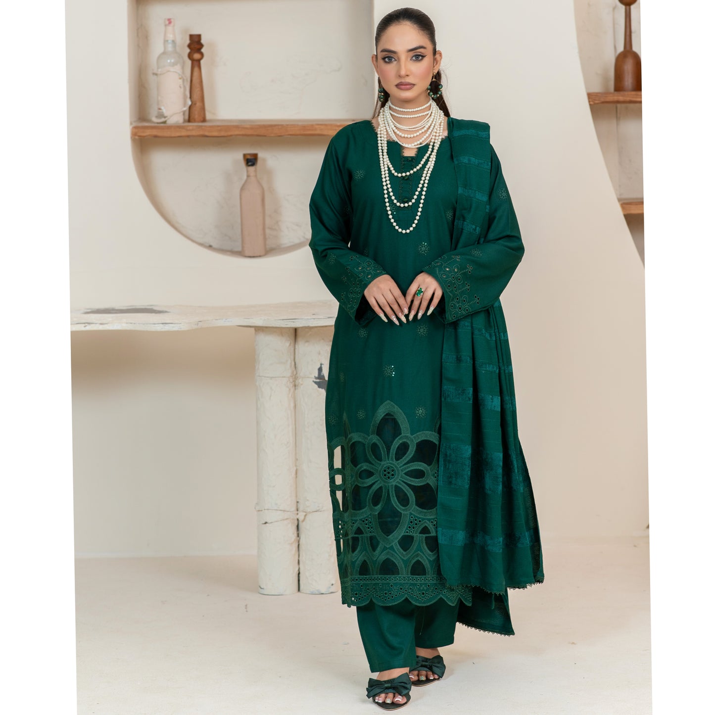 UA-110 "Heena" Embroidered Dhanak Winter Collection | Ready by Wear | Pakistani Dress Asian Clothes Umnaa