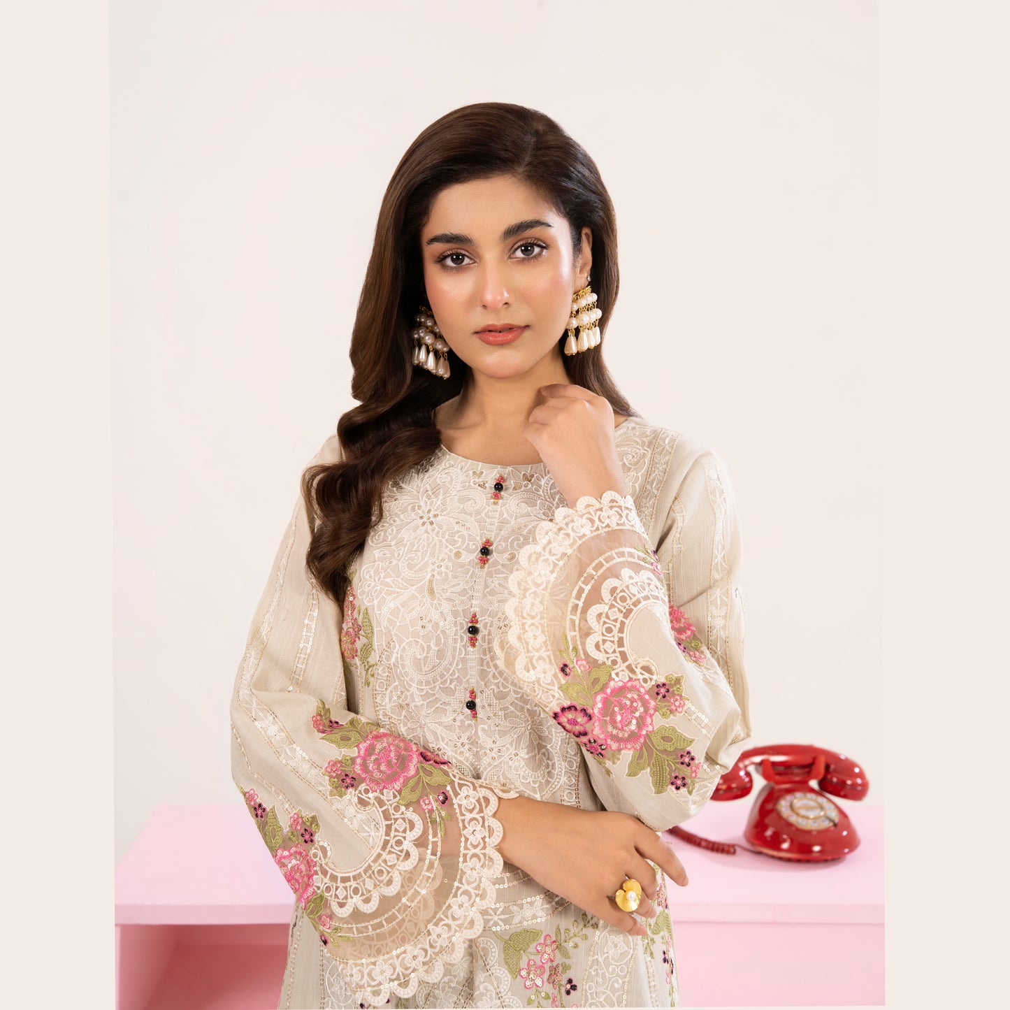 UA-124 Embroidered khaddar 2 Pc Collection | Ready to Wear | Umnaa