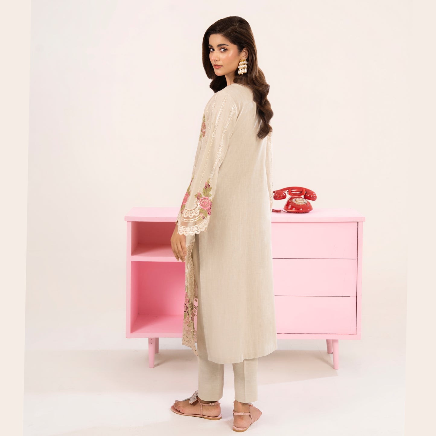 UA-124 Embroidered khaddar 2 Pc Collection | Ready to Wear | Umnaa