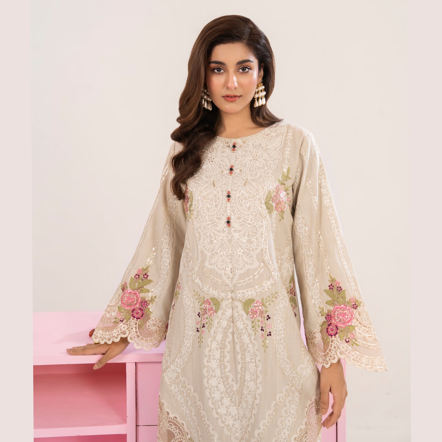 UA-124 Embroidered khaddar 2 Pc Collection | Ready to Wear | Umnaa