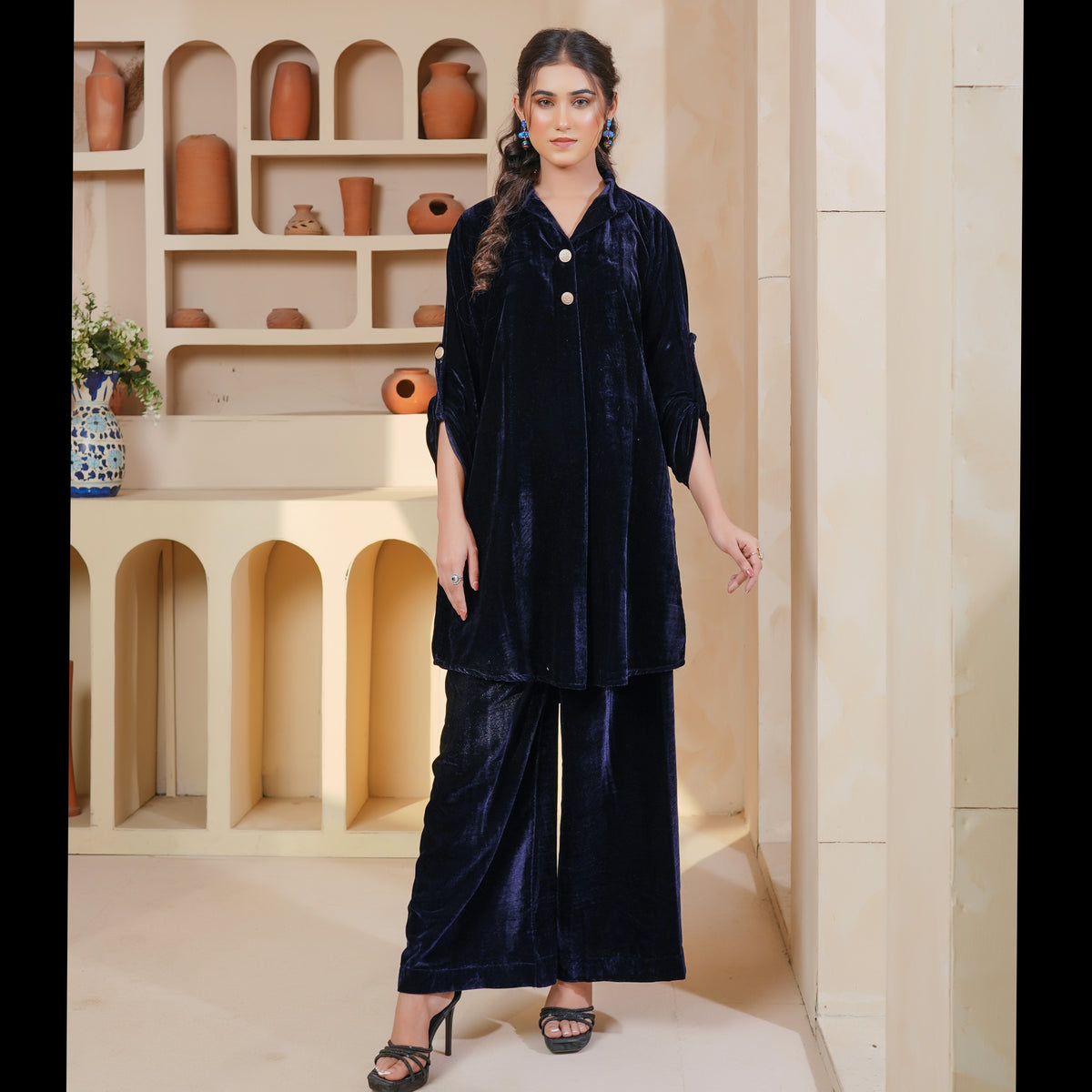 UMS-46 Velvet Co-Ords set by Simrans | Ready to Wear | Asian Clothes