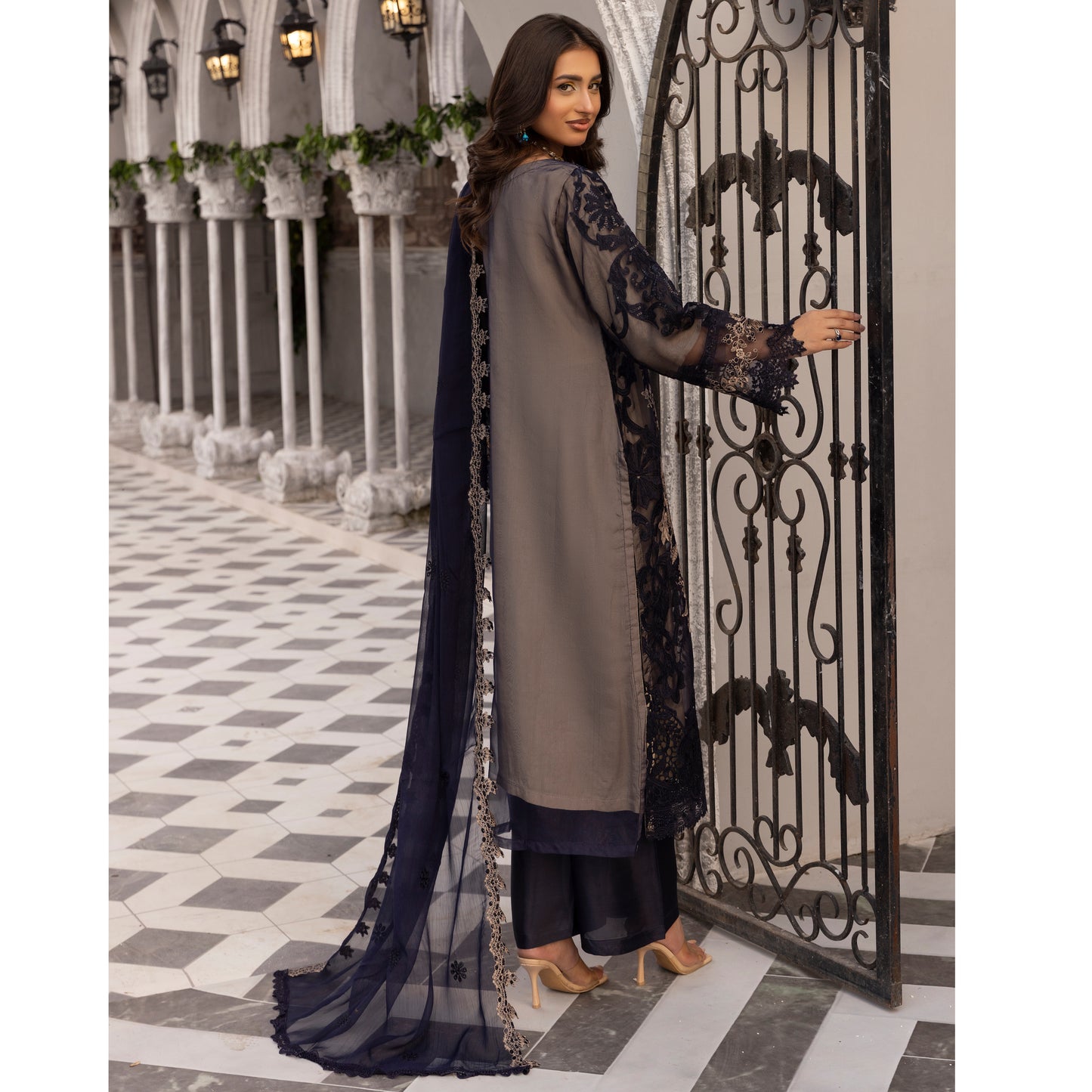 UMS-49 Maria B X Simrans Embroidered Organza Collection | Asian Clothes | Ready to Wea