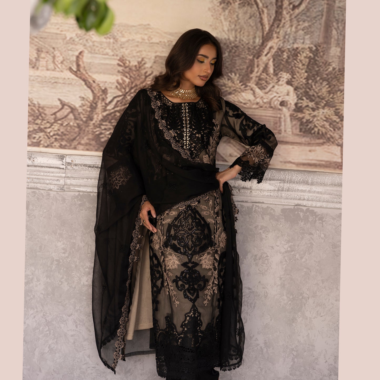 UMS-49 Maria B X Simrans Embroidered Organza Collection | Asian Clothes | Ready to Wea