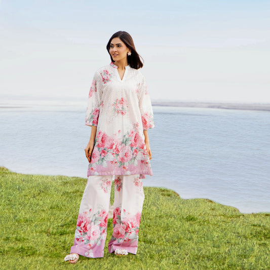 UTT-21 "Camelia" VOL 2 Summer Printed Chikankari Co Ord Set Collection by Traditional Thread | Asian Clothes