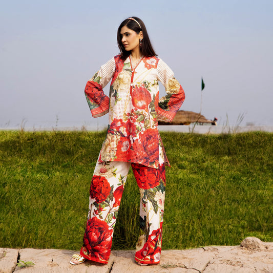 UTT-21 "Camelia" VOL 2 Summer Printed Chikankari Co Ord Set Collection by Traditional Thread | Asian Clothes