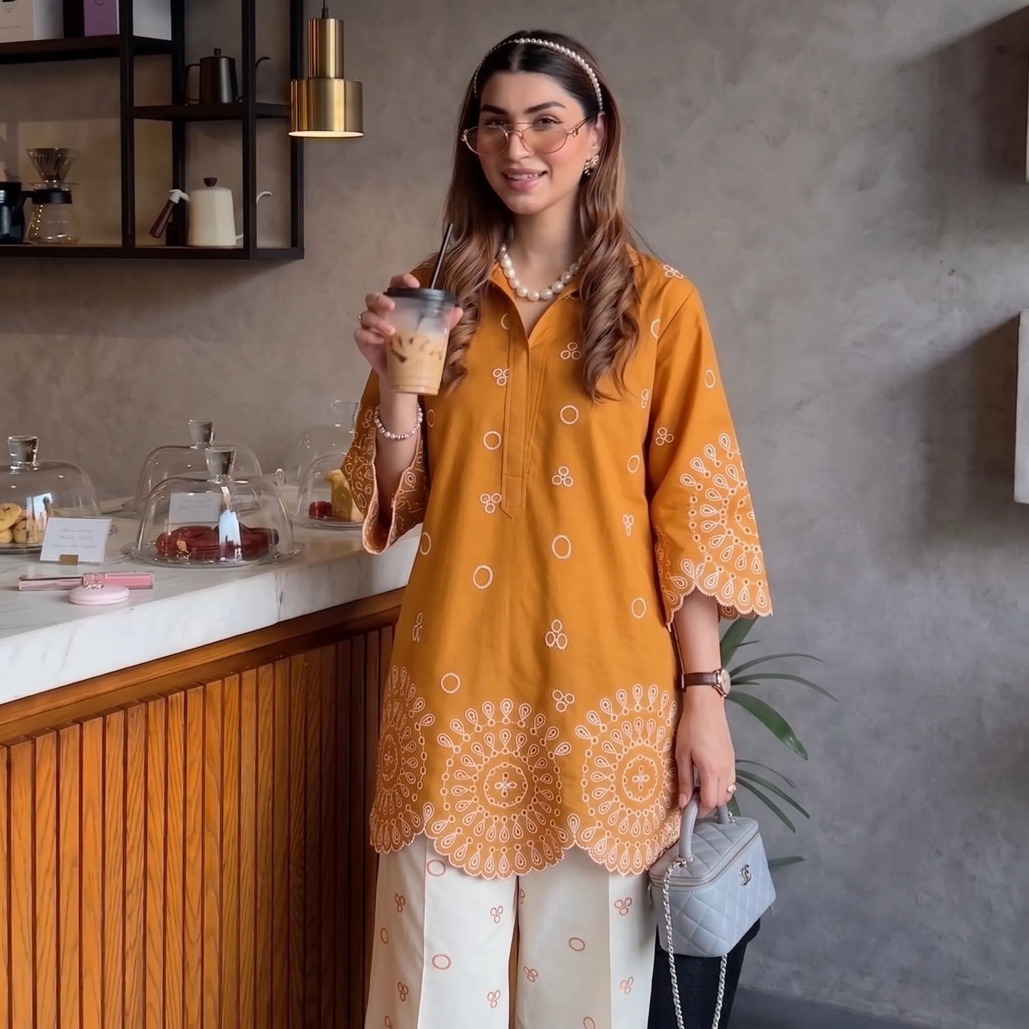 UA-232 Embroidered Chikankari Lawn 2 Pc Co-Ord Set Summer Wear by Umnaa