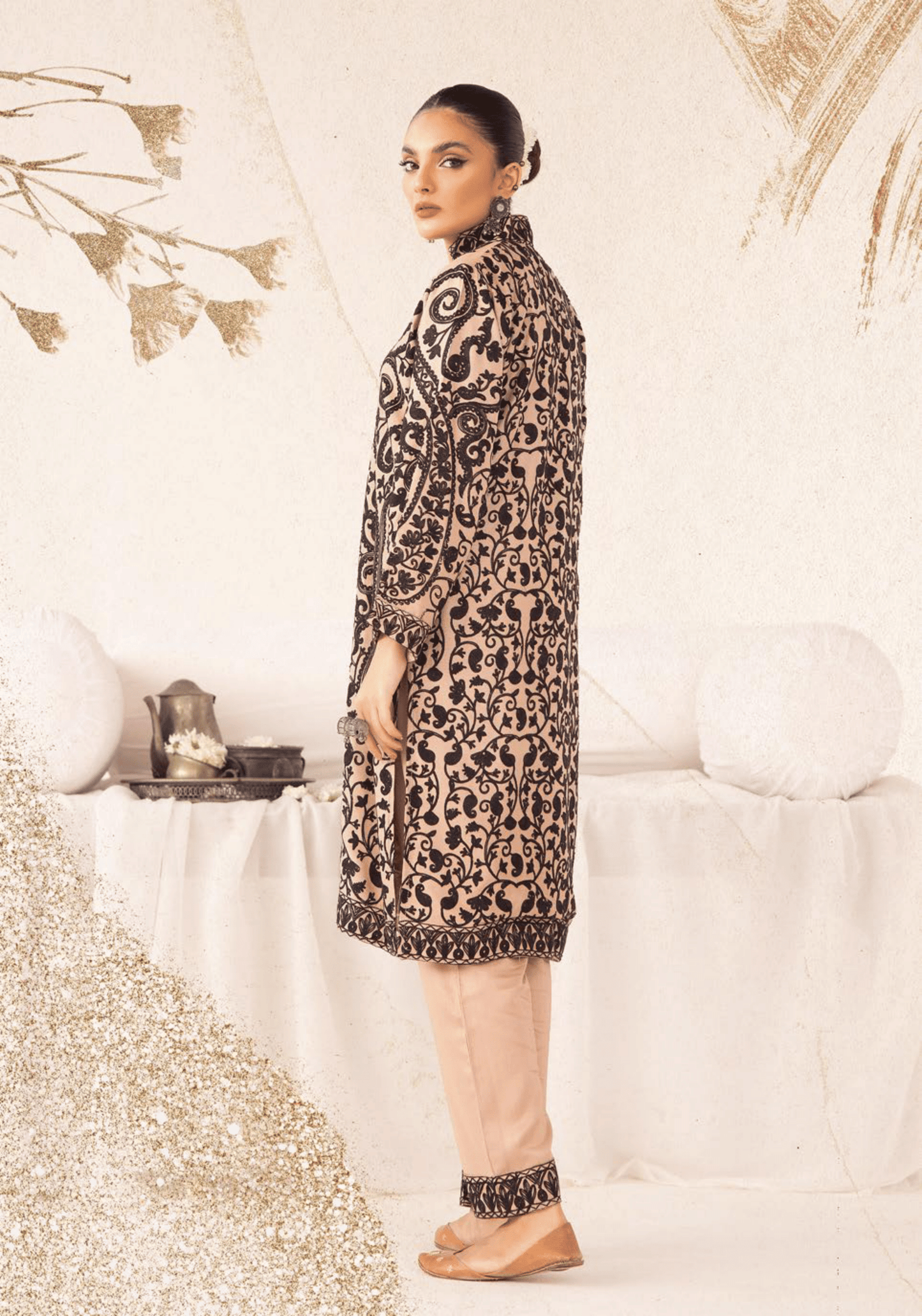 2-Piece Stitched Embroidered Linen Collection - Simrans