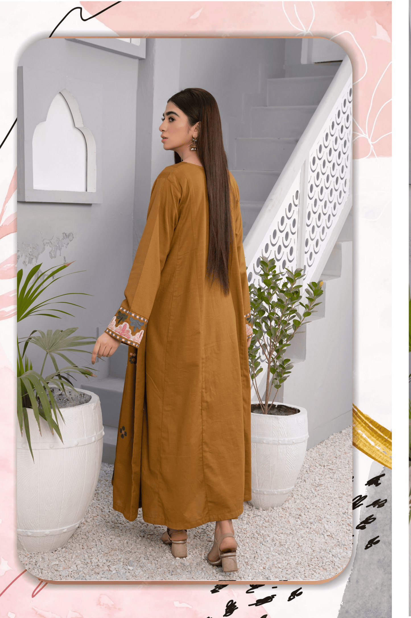 2-Piece Stitched Slub khaddar Outfit By RANIYA.H