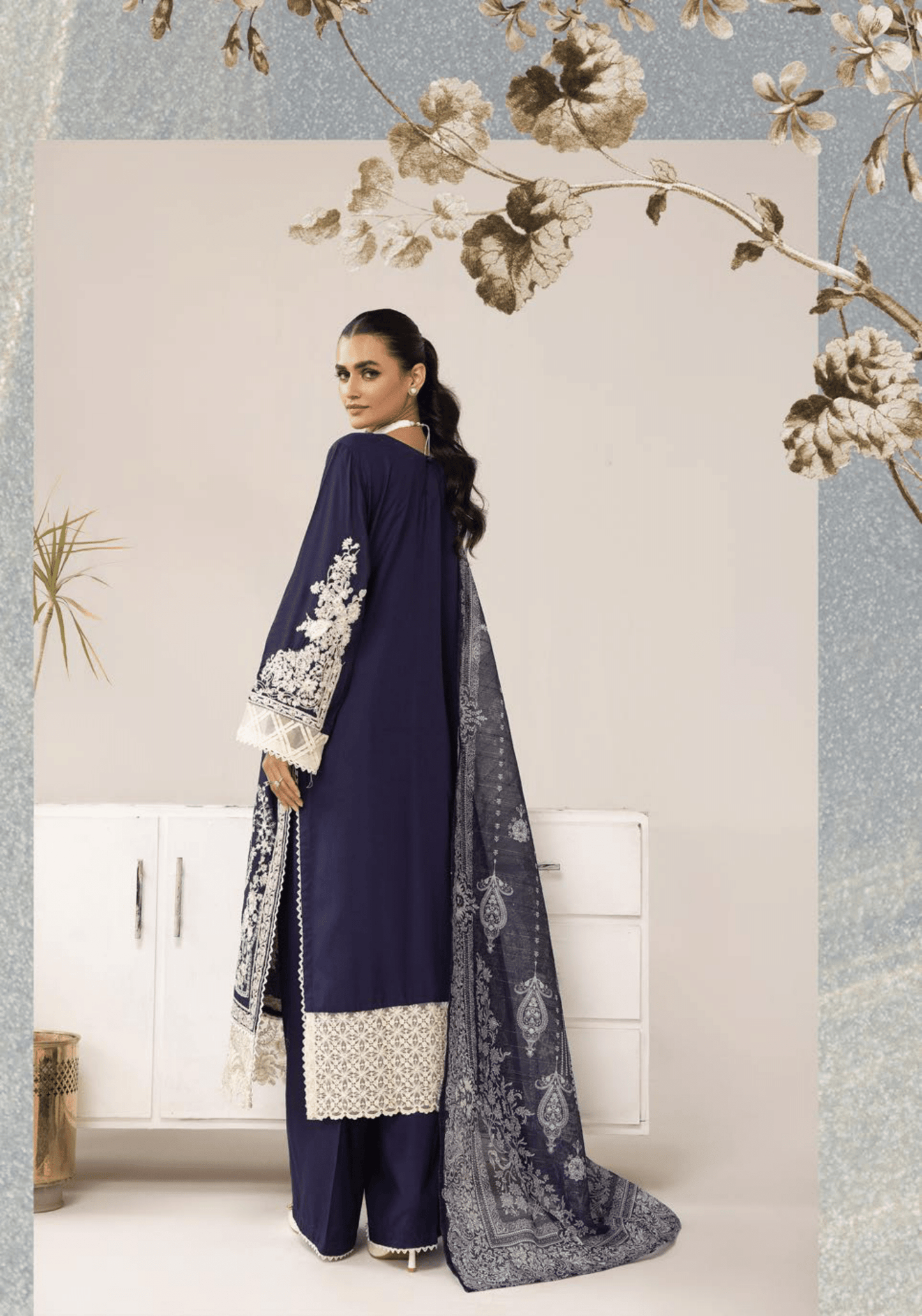 3 Piece Embroidered linen Collection - Simrans
