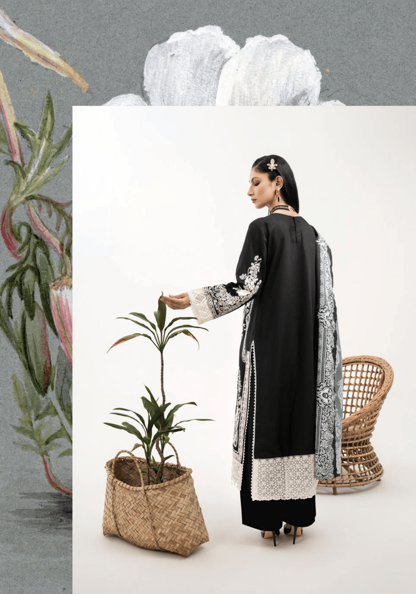 3 Piece Embroidered linen Collection - Simrans