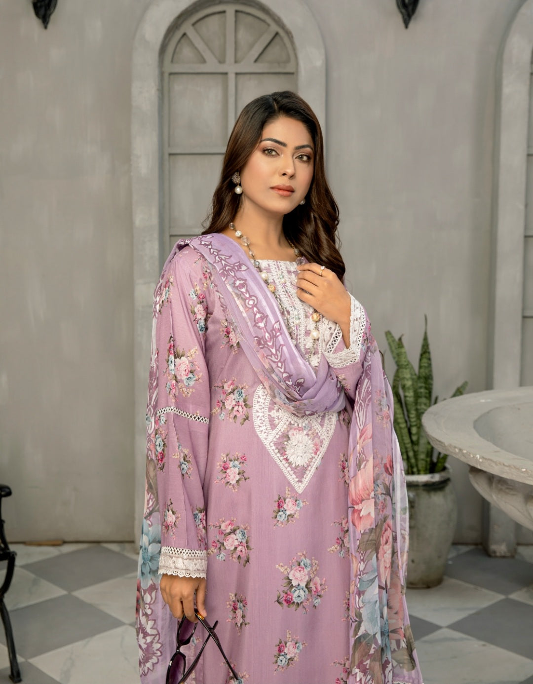 SHZ02 Sehar Viscose Linen 3 Piece Suit | Simrans