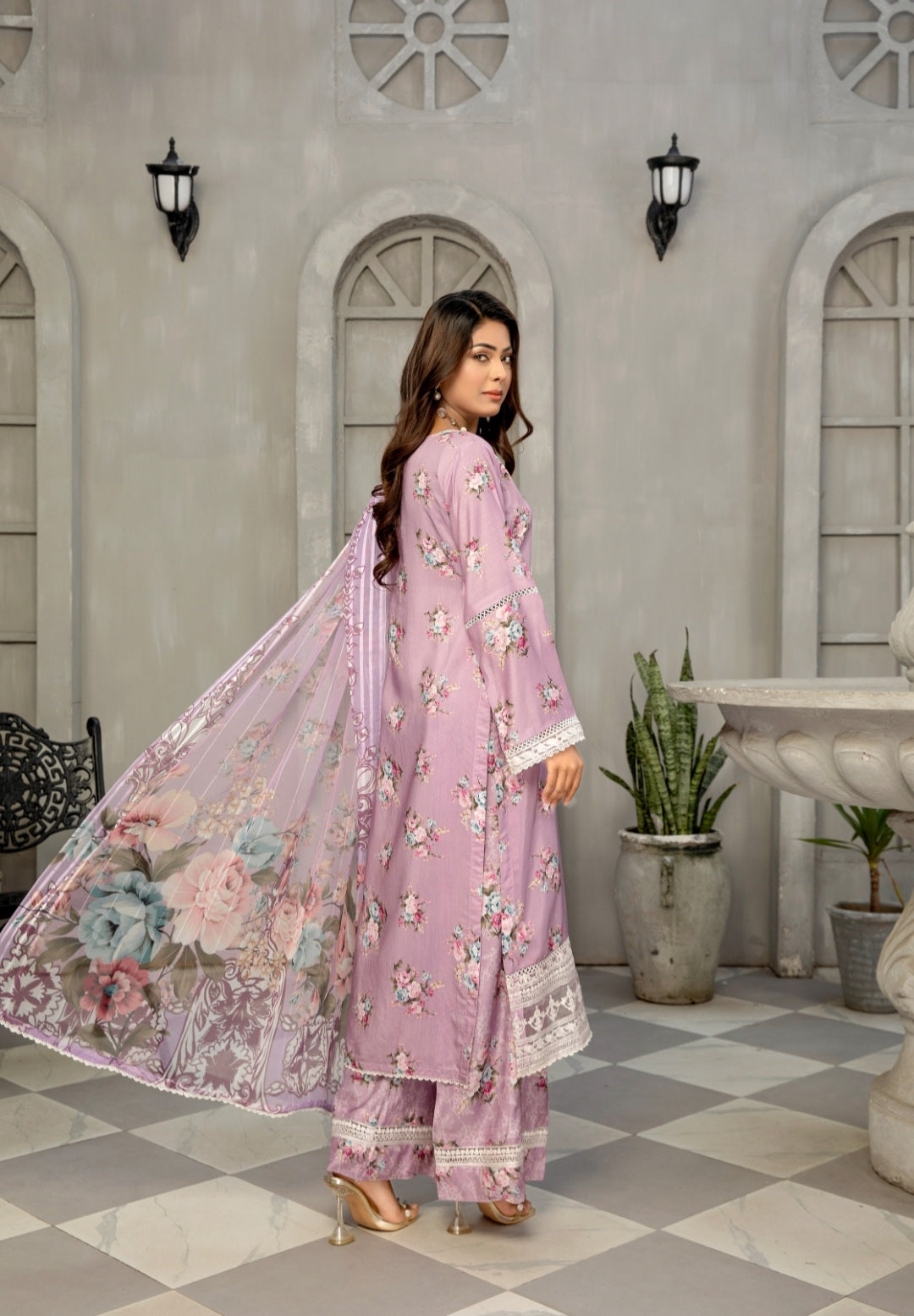 SHZ02 Sehar Viscose Linen 3 Piece Suit | Simrans